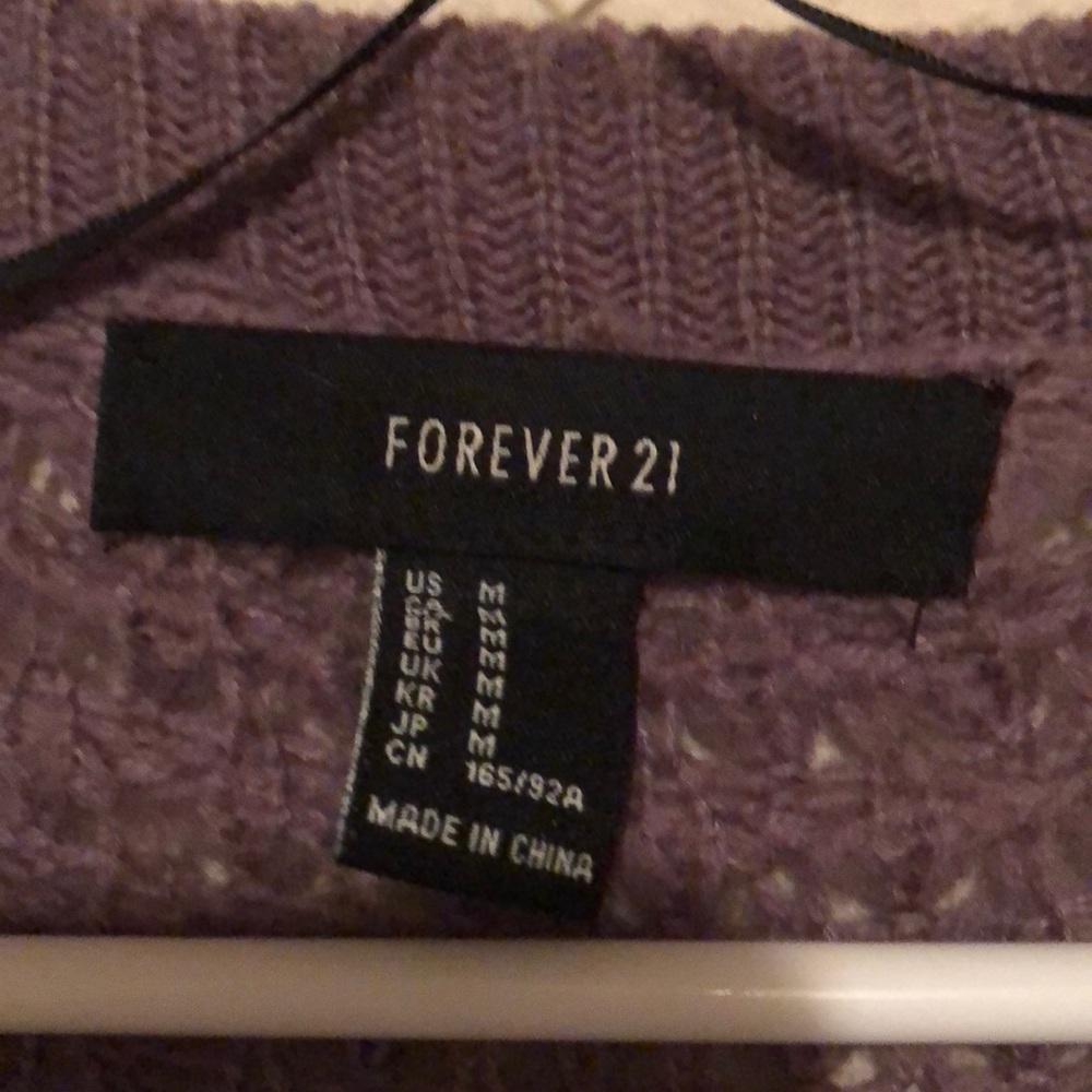 💰BOGO free💰 Forever 21 purple knit cardigan - Picture 2 of 3